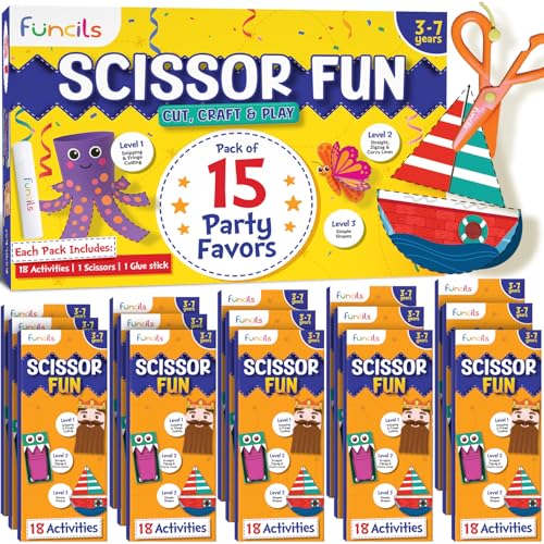 Funcils 15 kits loisirs créatifs enfants ciseaux âge 3-7
