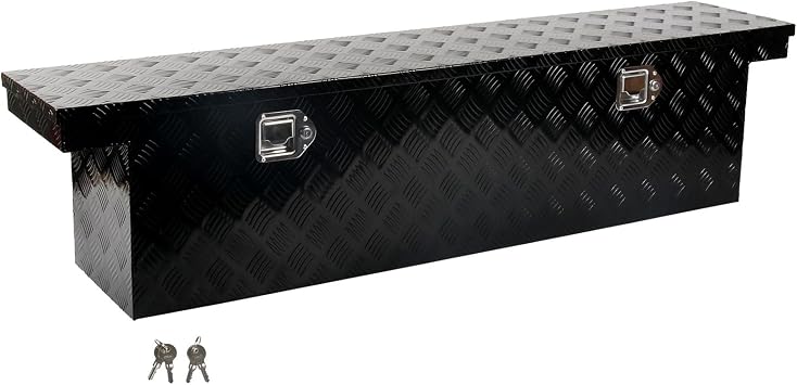 60 Inch Heavy Duty Aluminum Trailer Stripes Plated Tool Box