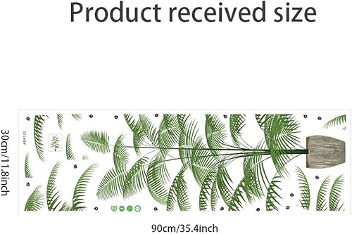 Miniatura 5 de clicc Pegatinas de pared de plantas en maceta, plantas de palmera, hojas verdes, calcomanías de pared tropicales, mural de pared para niños,