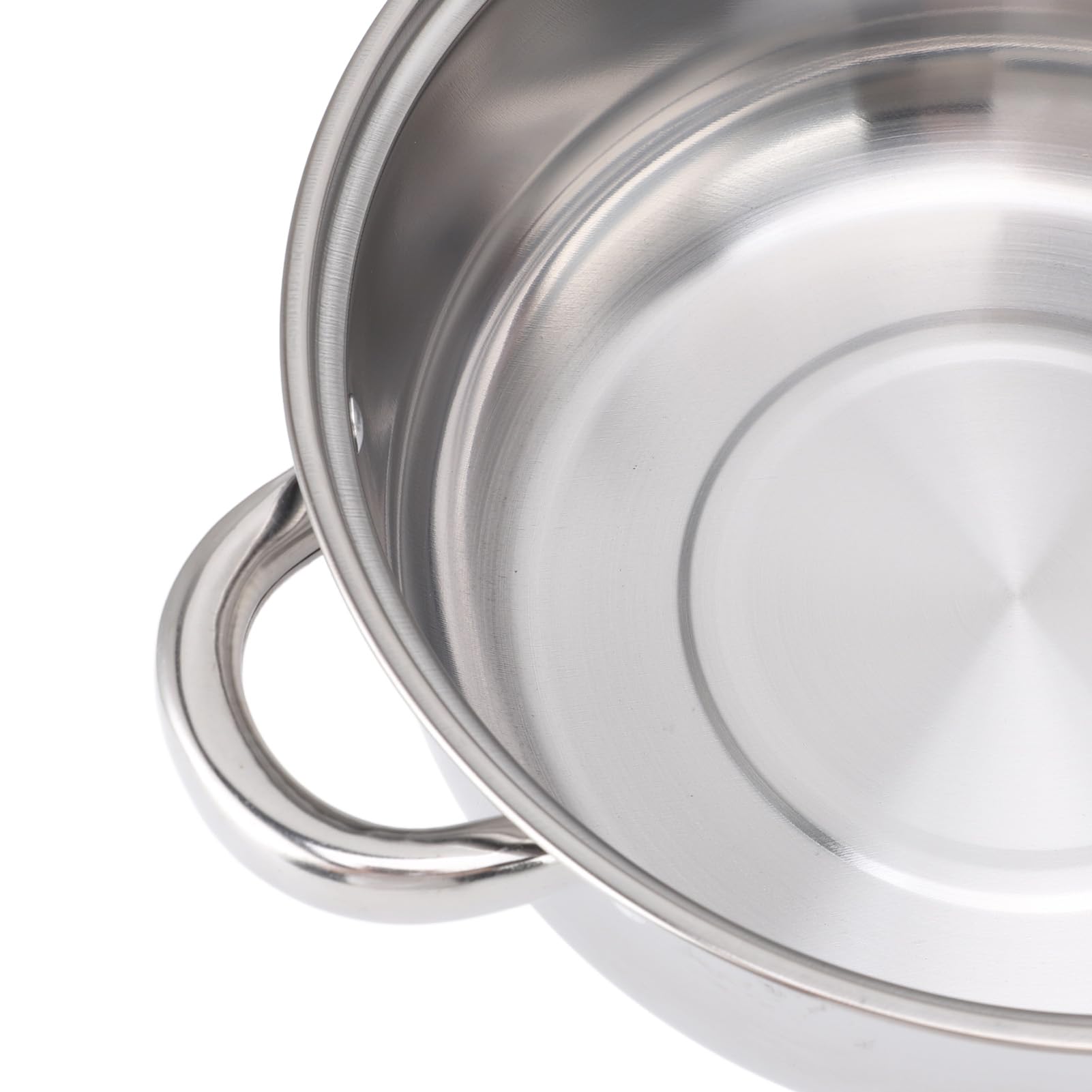 5-teiliges Edelstahl-Topf-Set, Küchen-Kochgeschirr-Sets, Edelstahl-Töpfe mit Deckel und Griffen, Stapelbares Design, Küchen-Kochset für Induktion, Spülmaschinenfest, Silber
