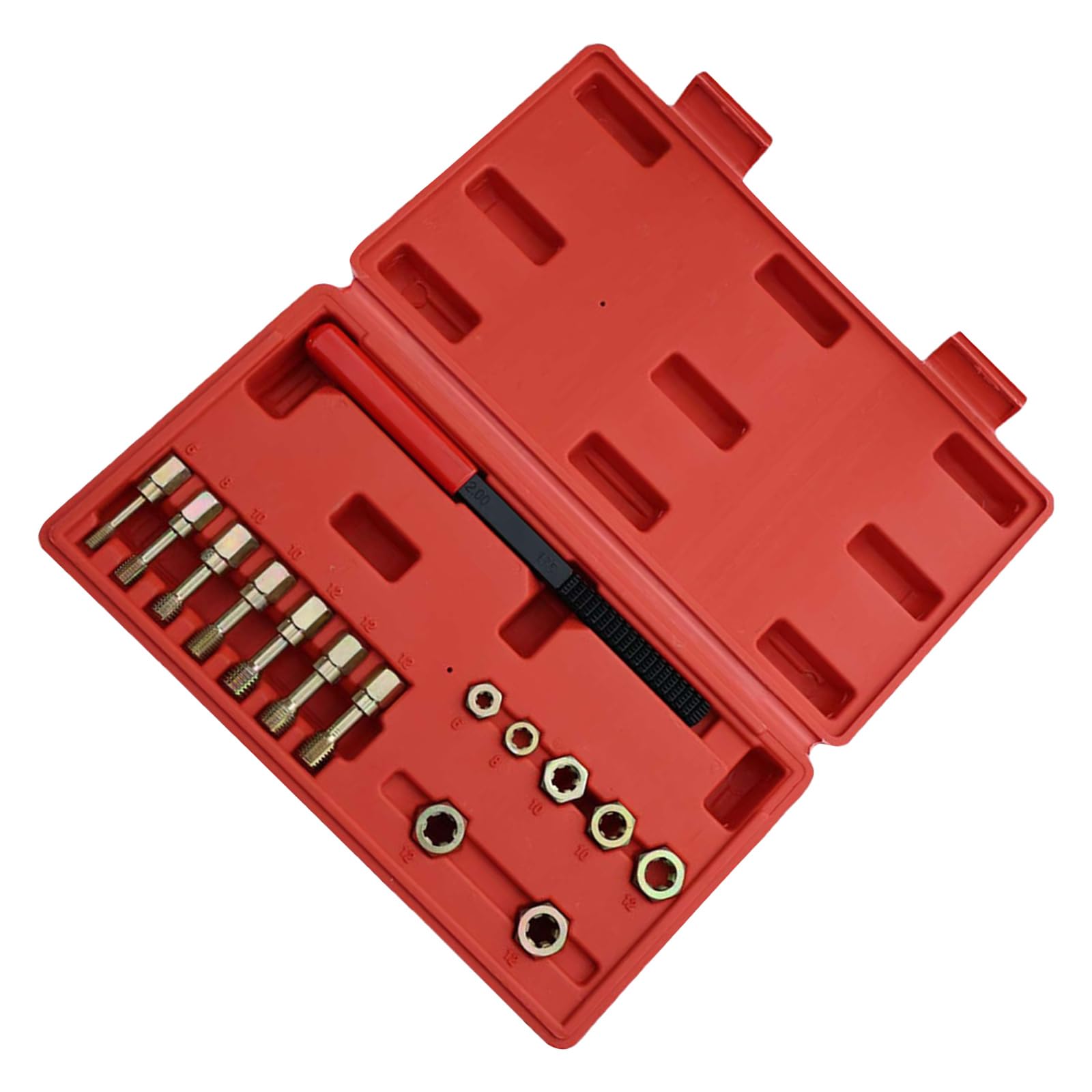 15Pcs High Hardness Thread Restoration Tool Rethreading Set Thread Chaser Repair Set with Storage Case Restorer