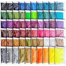 Fine Glitter, YGDZ 300g 60 Colors Extra Fine Craft Resin Glitter Packs, for Tumblers Festival Decoration, Eyeshadow Makeup Nail Art Body Face Glitter, 5g Each Bag