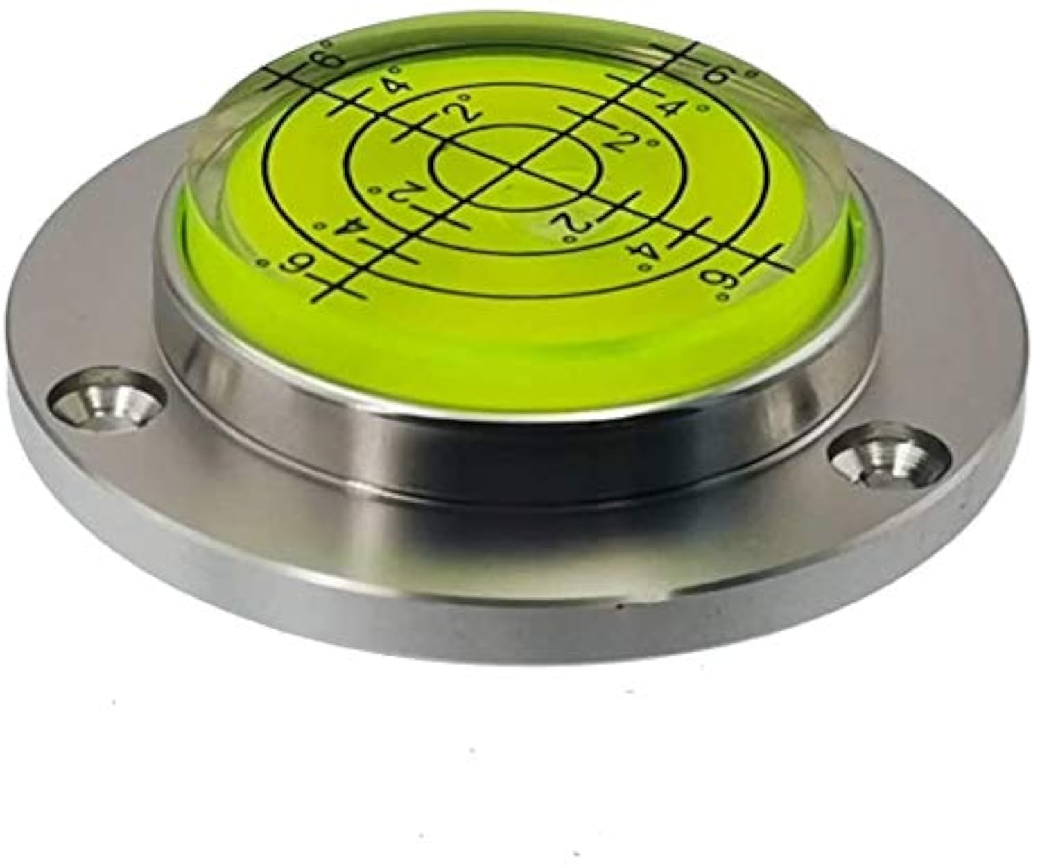 Umei Clear,Green 50Mm Scale High Precision Horizontal Bubble Aluminium Case Bullseye Spirit Bubble Surface Level Round Inclinometers For Surveying Instruments And Tribrachs,