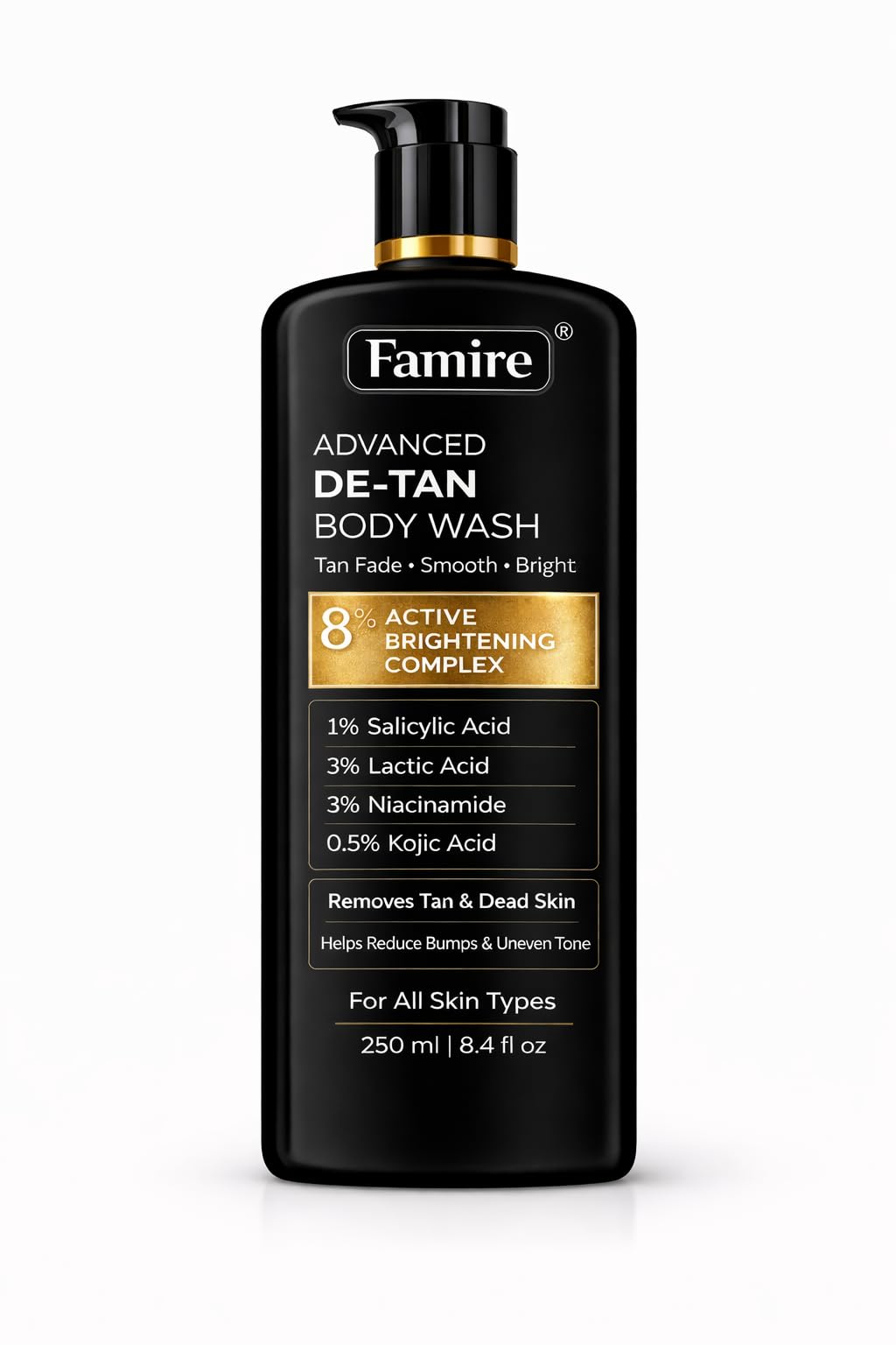 8% Advanced De-Tan Body Wash | Exfoliating & Brightening Body Wash-image-14