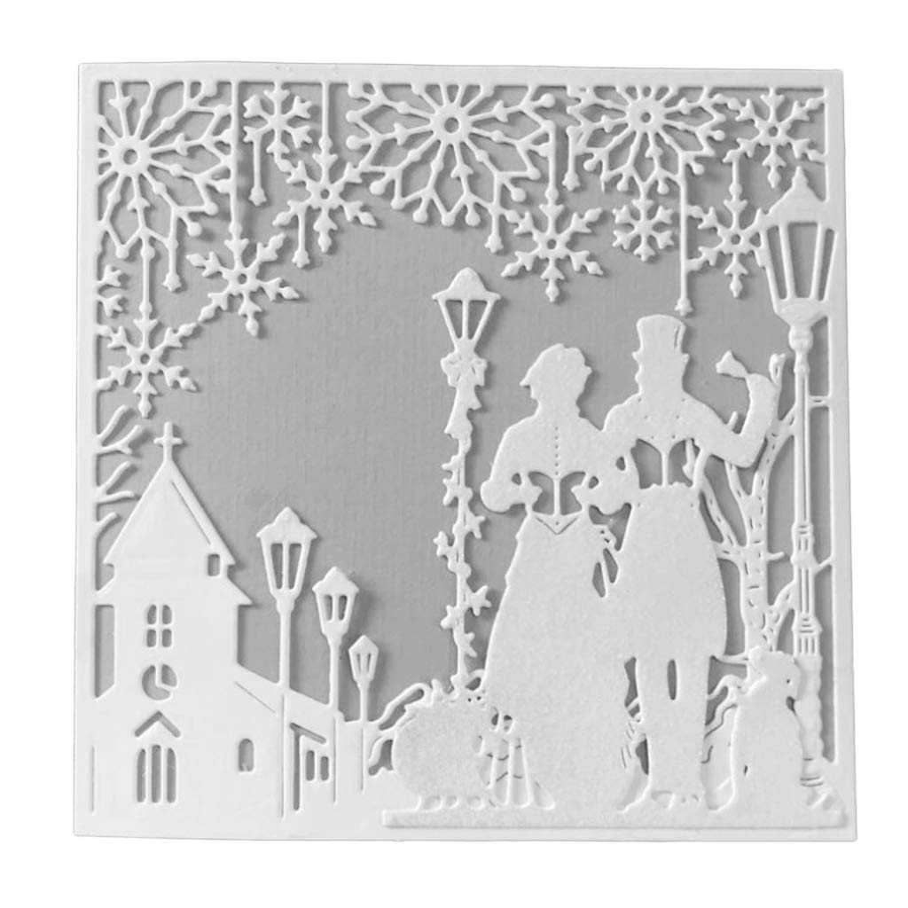 HELLOPOWT Snowflake Metal Cutting Dies Stencil Scrapbooking DIY Album Stamp Paper