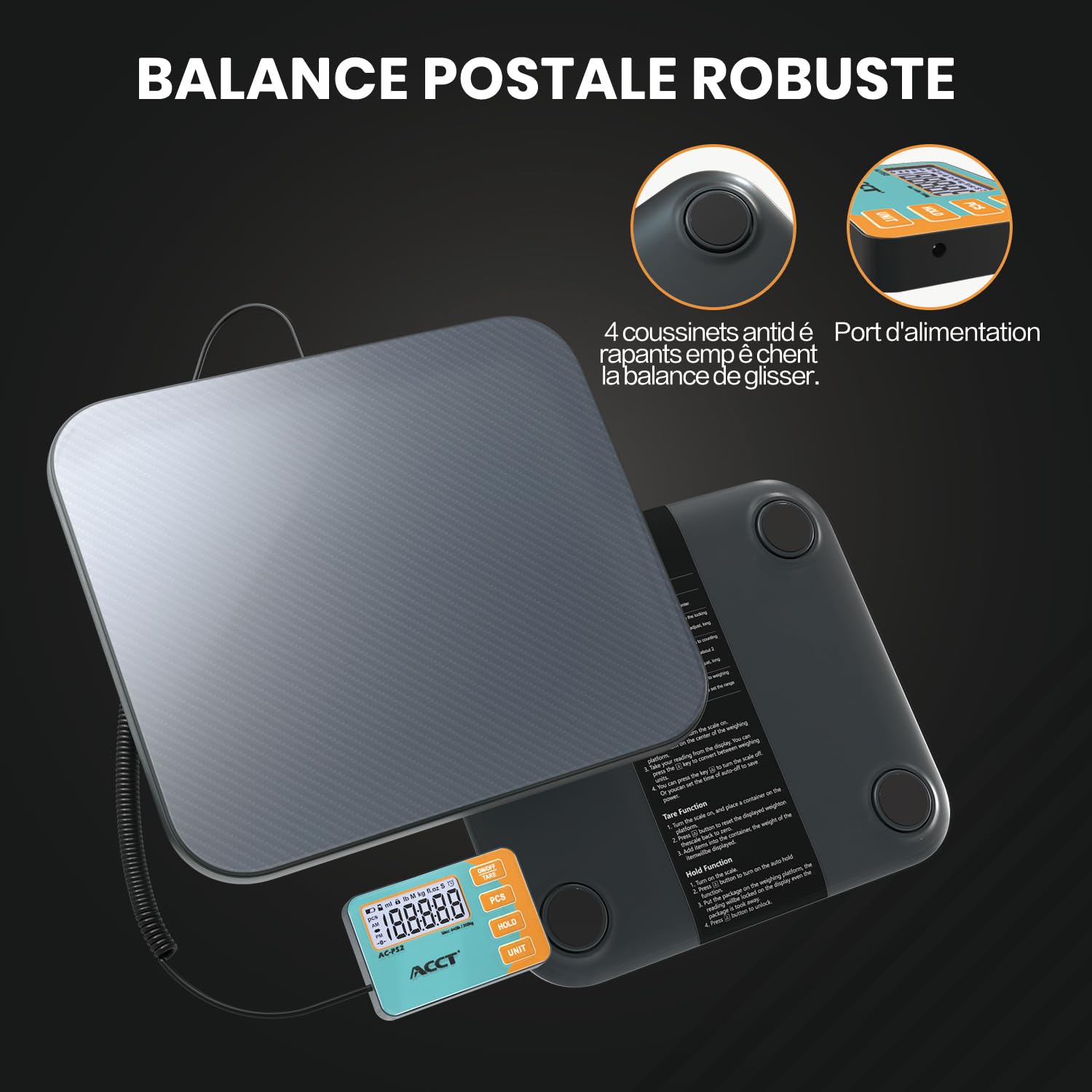 Balance postale numérique 200 kg pour colis courrier entrepôts