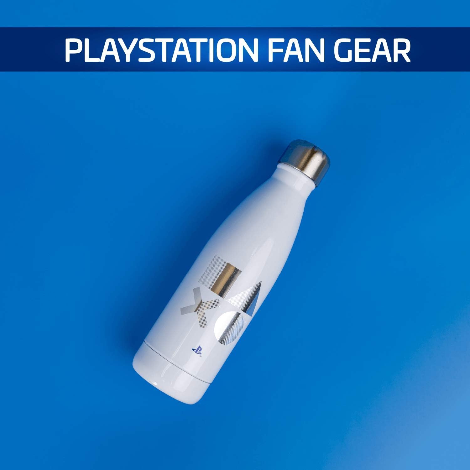 Paladone Playstation Metal Water Bottle PS5 - Easy Hydrate for Boys, Gamers - Officially Licensed Merchandise
