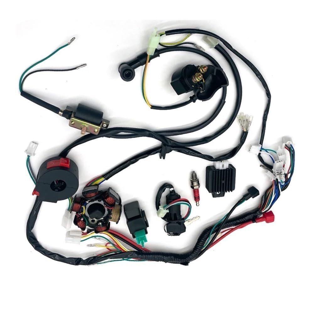 Arnés de cableado eléctrico completo encendido estator Cdi 6 bobinas para Atv para Quad para Pit Bike Buggy Go Kart 50cc 70cc 90cc 110cc 125cc