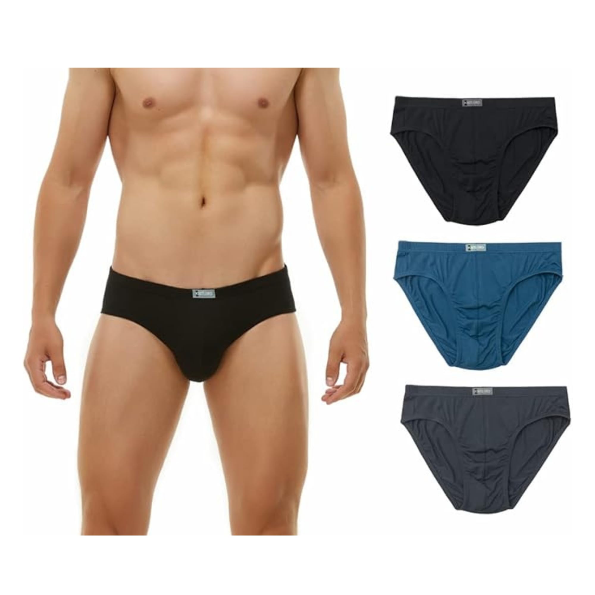 Men's Premium Combed Cotton Regular Fit Solid Antibacterial Briefs - Durable Comfortable with Ultrasoft Waistband - Assorted Combo Pack - 3 Pieces-image-40