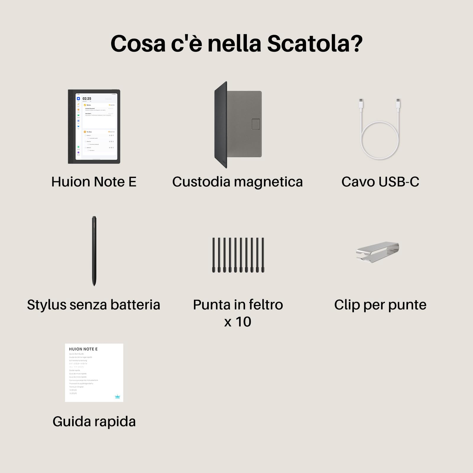 Huion NoteE 8,4”Taccuino elettronico Android, penna magnetica senza batteria con 8192 livelli di sensibilità alla pressione, memoria da 6+128GB, lettore di impronte digitali, sincronizzazione su cloud