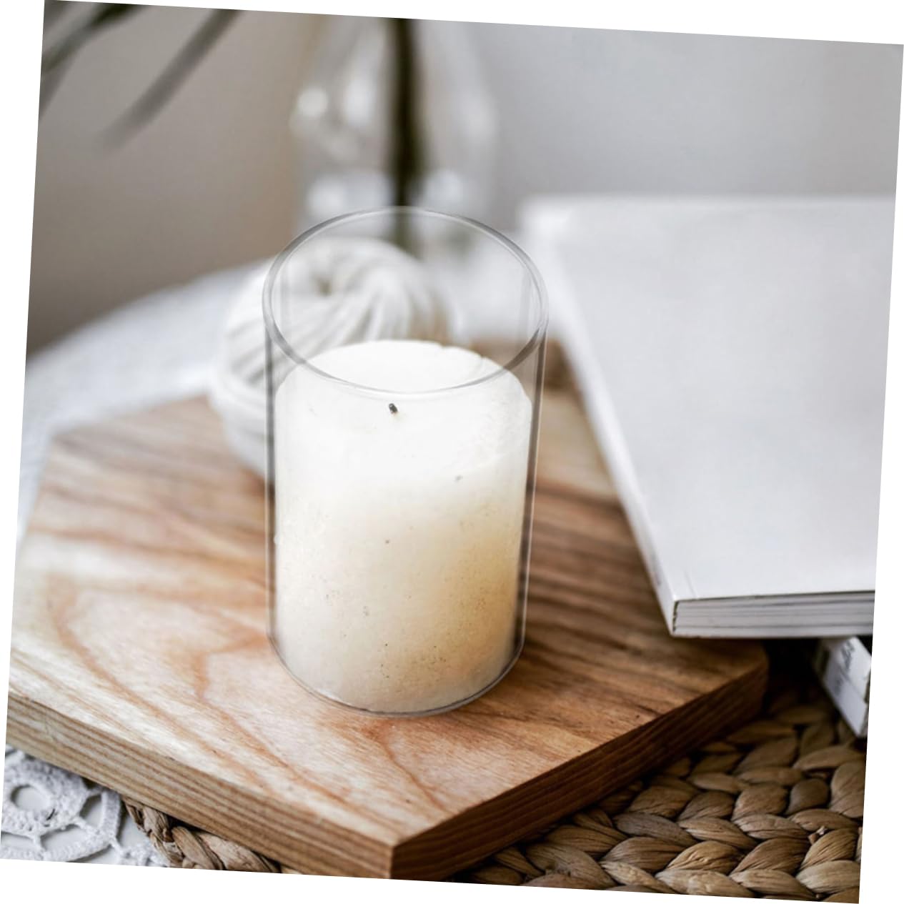 Generico 3 Pz Ombra Di Titolari Barattolo Di Profumo Leggero Imbrattare Stoppini Di Lumino Kit Per Realizzare Candele Candelieri Portacandele Alto Borosilicato