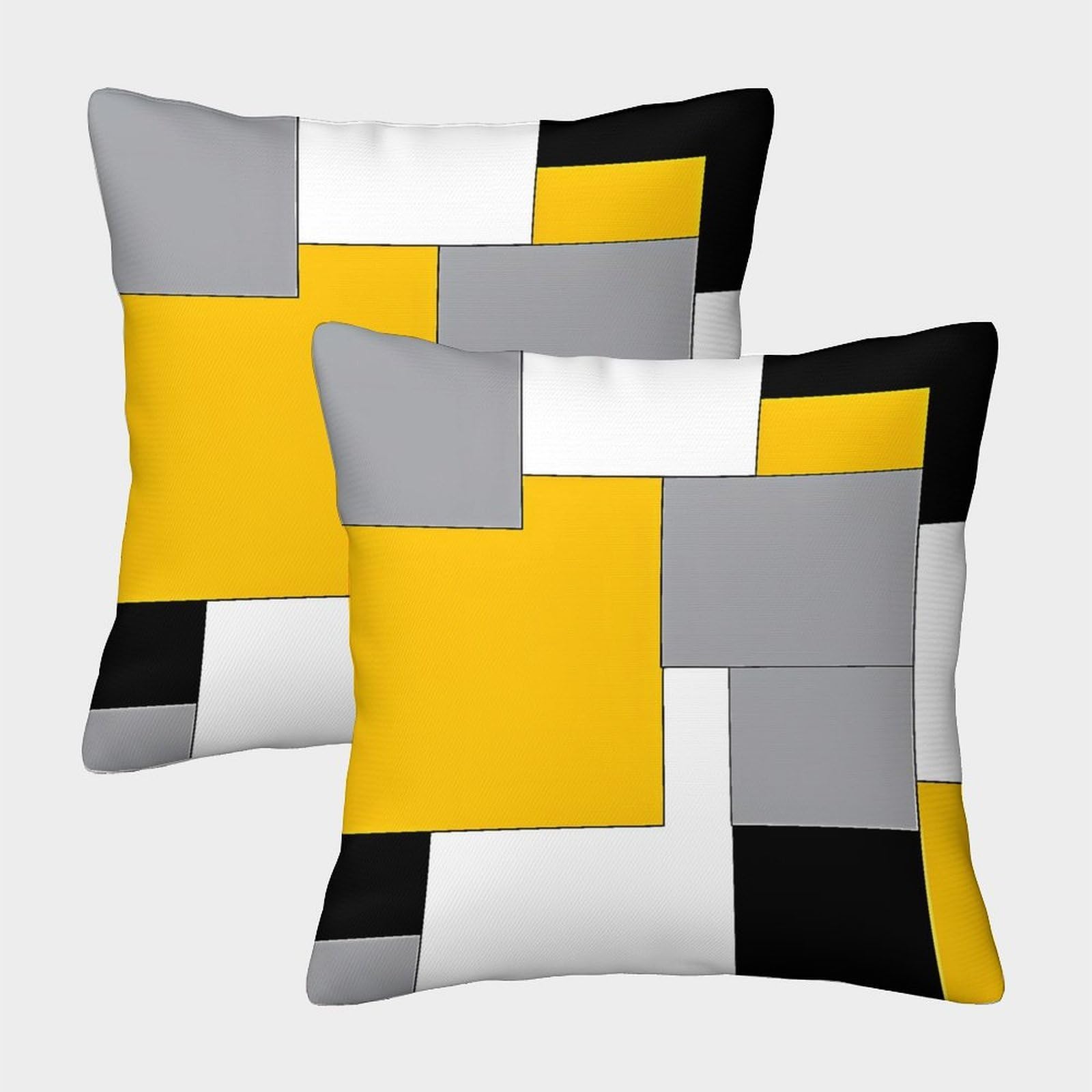 Felasbuid Style-4 Abstract Geometric Design—Modern Minimalist Art Style Pillow Cases Pack Of 2 Cozy Pillowcases Cushion Cover With Zipper Decor Couch Living Room 45X45cm
