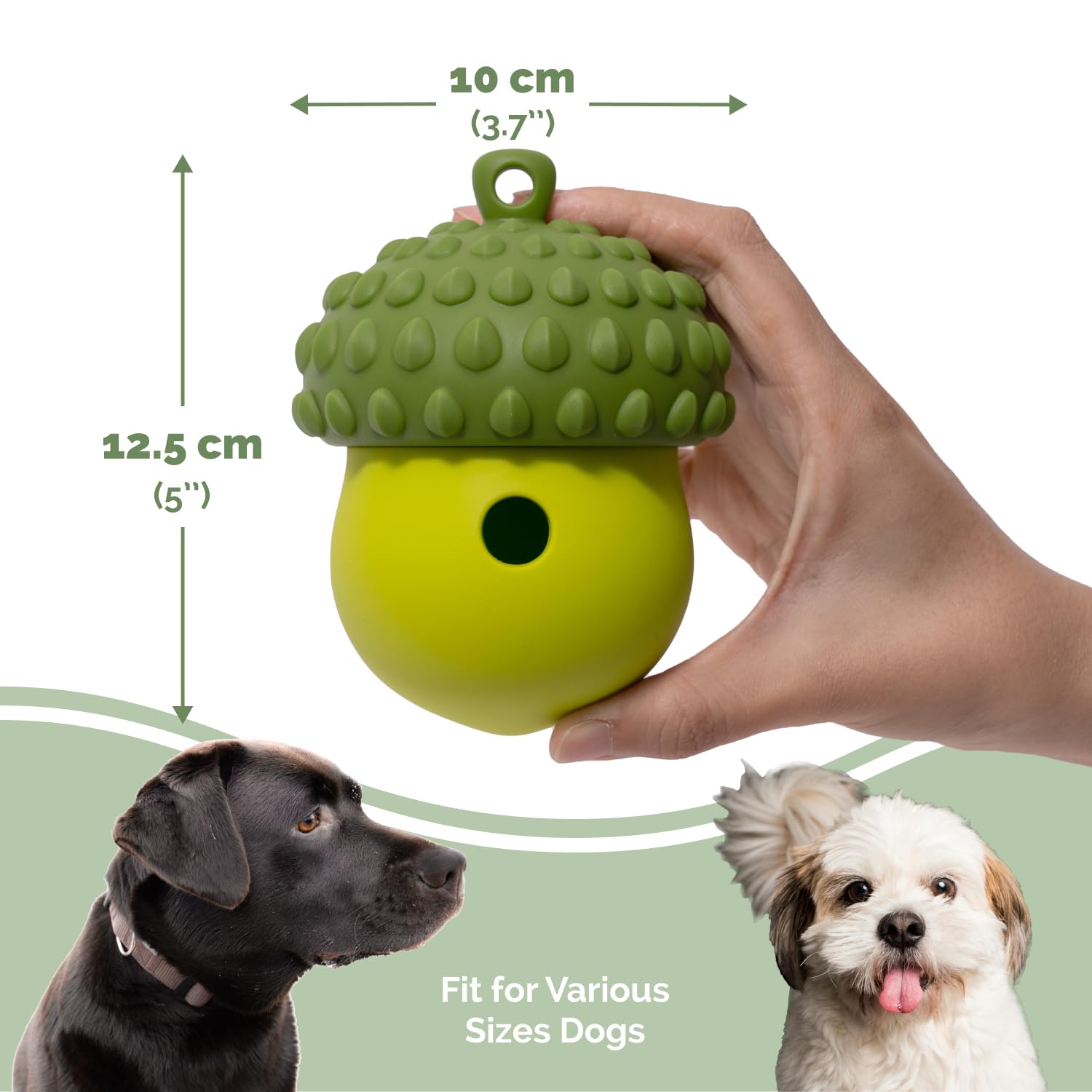 POPUPJOYS Dispensador de juguetes de rompecabezas para perros, juguetes interactivos para perros grandes y juguetes para perros medianos, bola de estimulación mental con tapa desmontable, juguete de