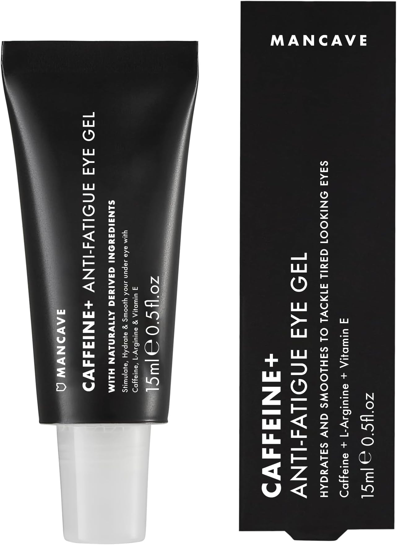 Caffeine & Vitamin E Anti-Fatigue Eye Gel 15ml, Target dark circles and fight against fine lines, Natural Formulation, Vegan Friendly, Rejuvenates Tired Eyes, Made in England