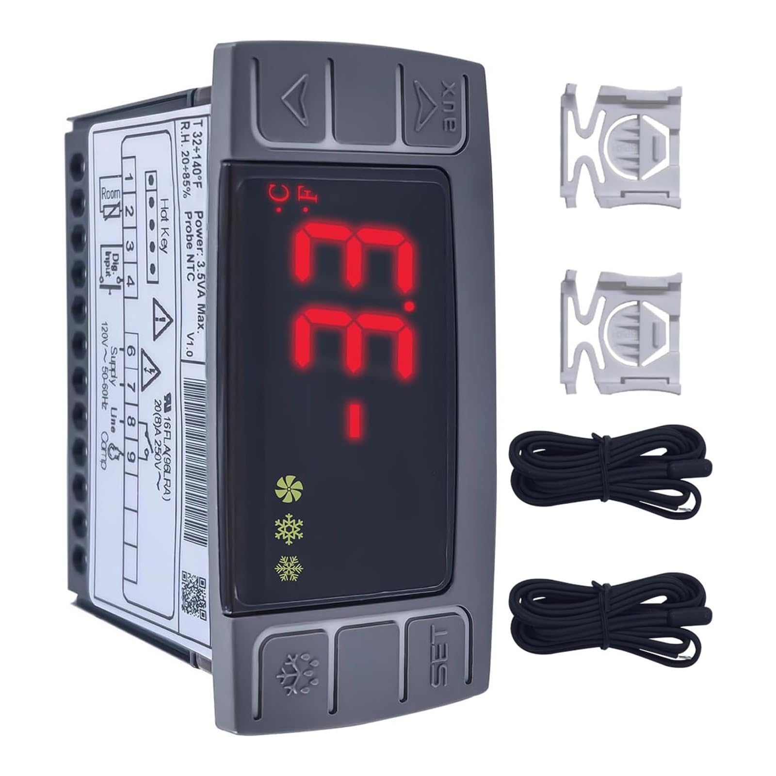 Dixell Contrôleur de température numérique pour réfrigérateur congélateur appareils de chauffage avec sonde 120 V 50 60 Hz