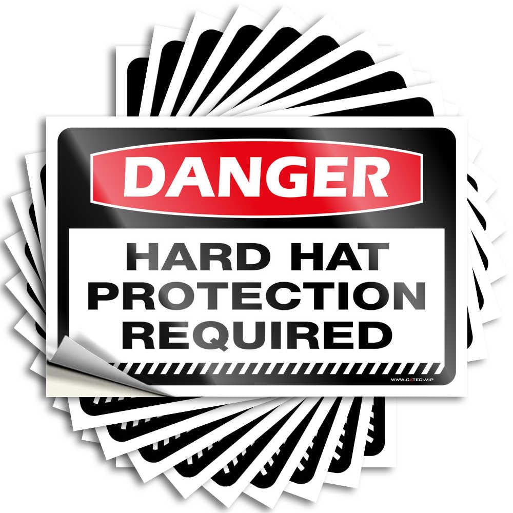 Sticker The Room Decorations Custom Stickers, Essentials Waterproof Danger Hard Hat Protection Required for Hydro Flask | Vintage Vinyl Decals for Skate Holiday Gift(6X9CM)
