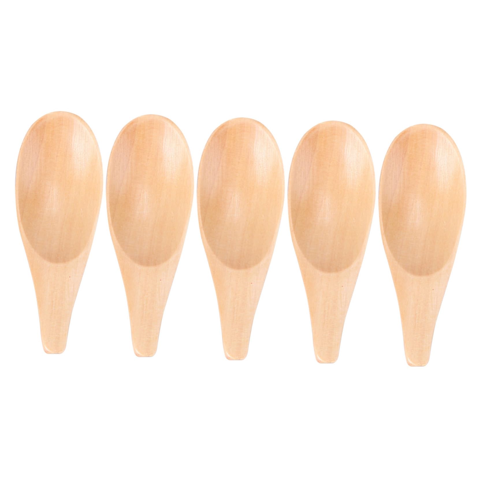 MUCKLILY 5pcs Mini Milk Powder Spoons Short Handle Sugar Scoops for Tea and Condiments Lightweight and Easy to Clean for Home Office and Restaurants