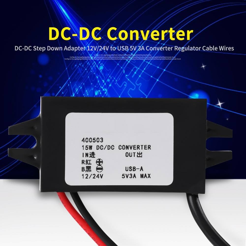 DC-DC 12V To 5V 3A Micro USB Converter Voltage Step Down