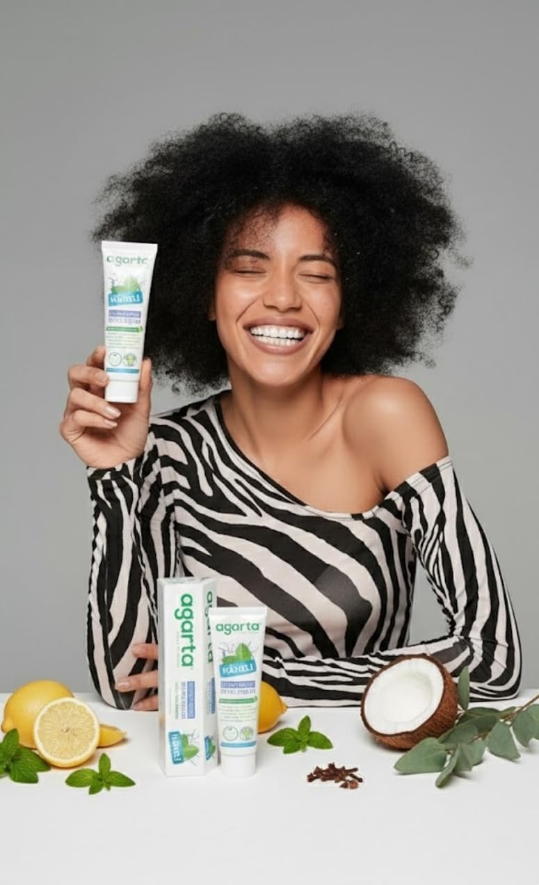 Agarta Fluoride-Free Mint Toothpaste – Natural Botanical Oral Care with Mint Oils, Vegan Clean Formula – 3.38 fl oz