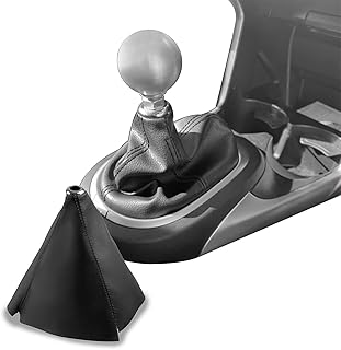 Car Shift Boots, Car Gear Shift Boot Cover, Leather Shift Boots, Car Shift Knob Dust Cover, Waterproof Shift Knob Cover Auto Accessories Universal for Most Manual/Automatic Cars, Trucks, SUV (Black)