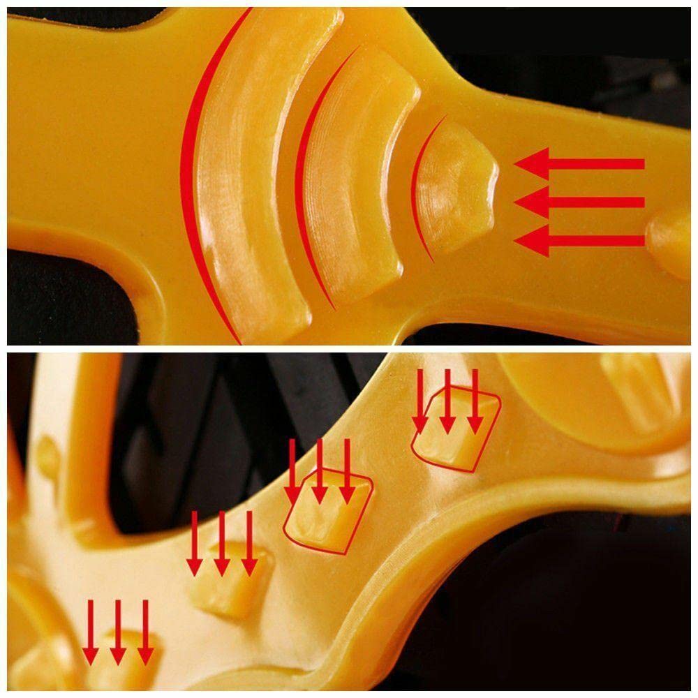 Autoreifen Schneeketten, TOTMOX 8 Stück Auto TPU Schneekette Universal Schnellmontage, für Reifenbreite 165-285mm/6,5"-12", Winter Reifenketten für LKW/SUV/ATV, Tragbare Reifen Schneekrallen