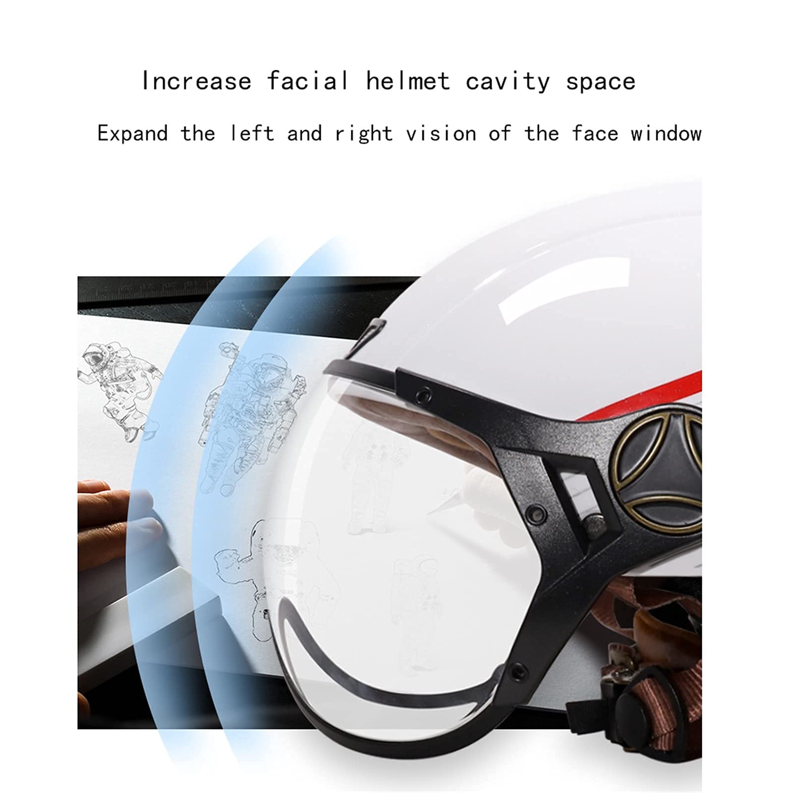 Motocykl w stylu Vintage Jet Half Helmet Cruiser Motorower Retro kaski Męskie damskie motocyklowe kaski otwarte, oddychające uliczne elektryczne kaski motocyklowe Certyfikat ECE (M-XL)