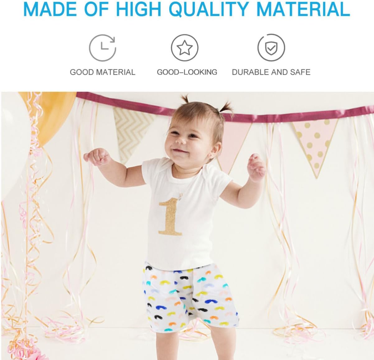 High-Waist Comfortable Folding Diaper Skirt Eco-Friendly Washable and Skin-Friendly Rainbow