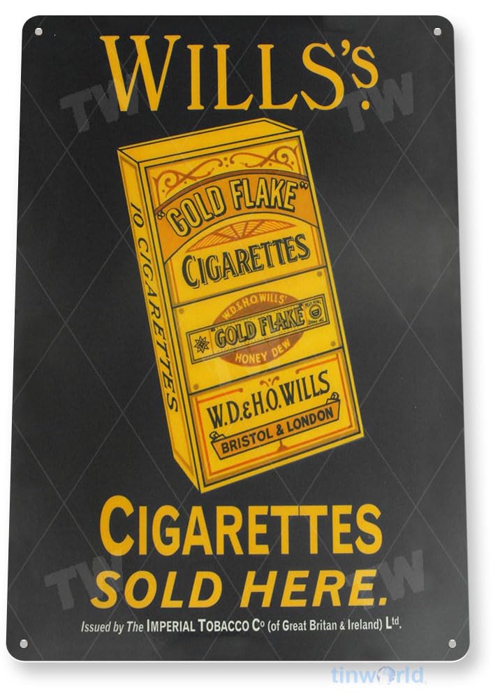 Amazon.com: Tinworld Tin Sign: Will's Cigarettes Tobacco Decor Art Smoke  Shop Store A684 : Home & Kitchen