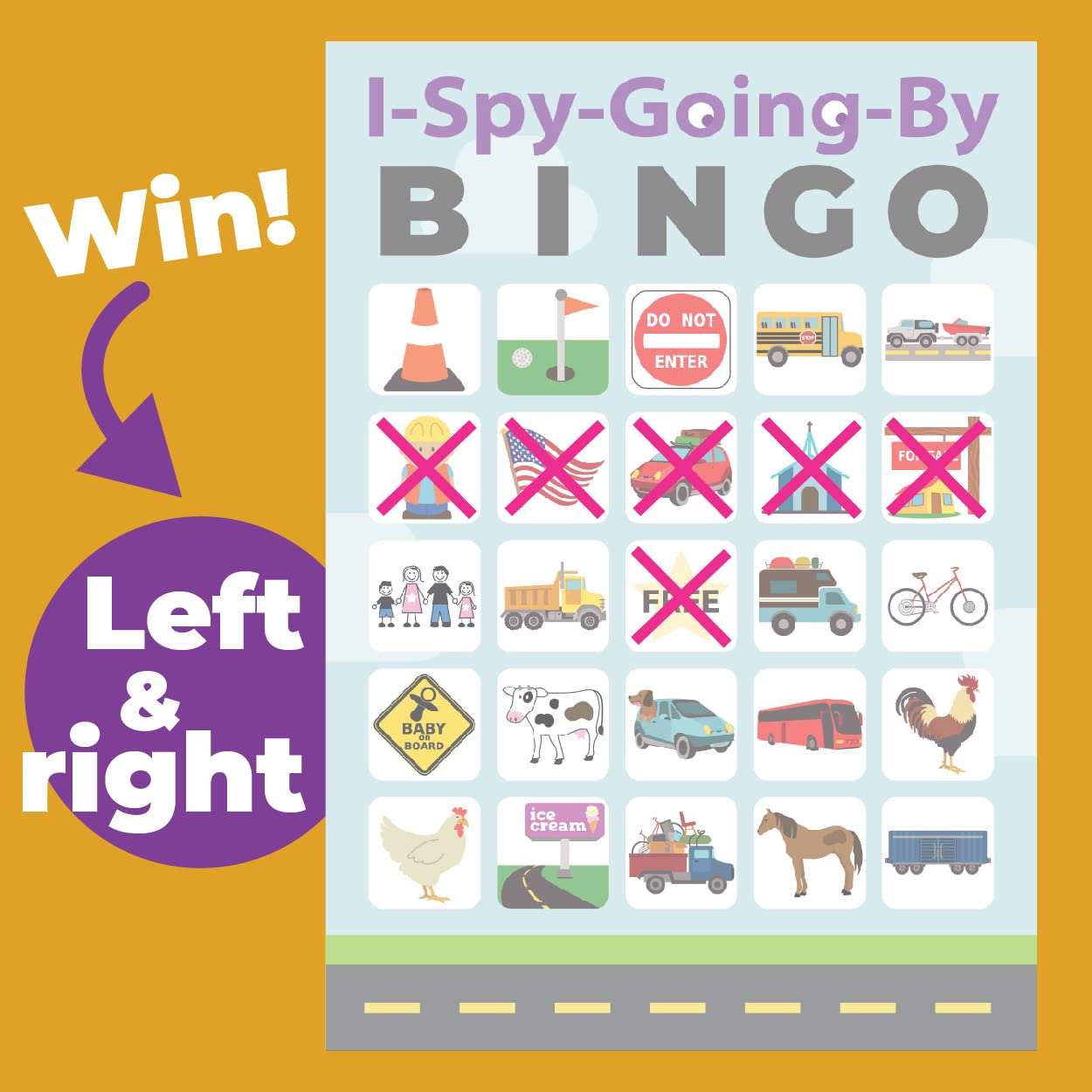 I-Spy-Going-by Bingo Road Trip Reisespiel