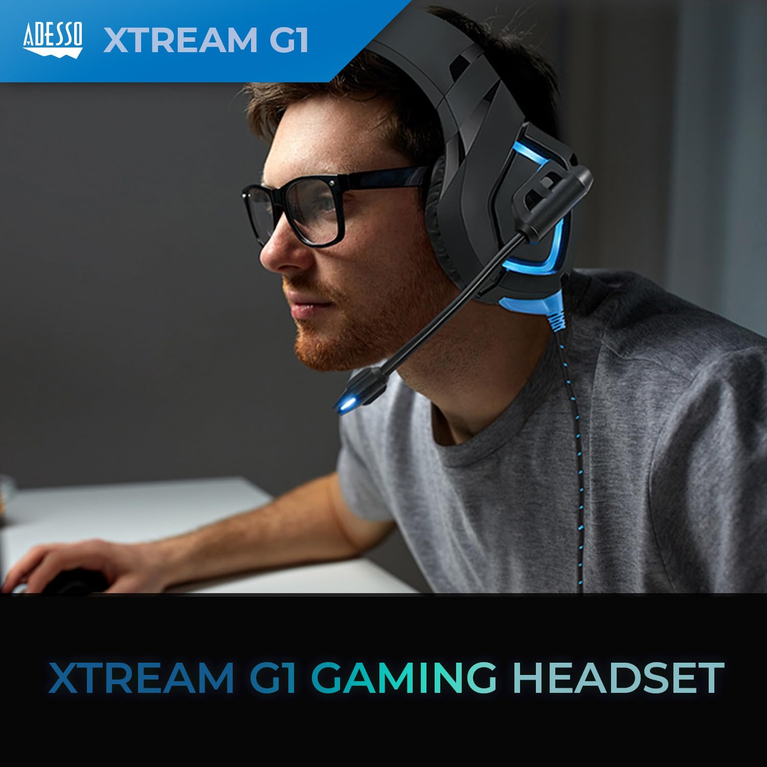 Adesso Xstream G1 zestaw słuchawkowy stereo do gier z mikrofonem