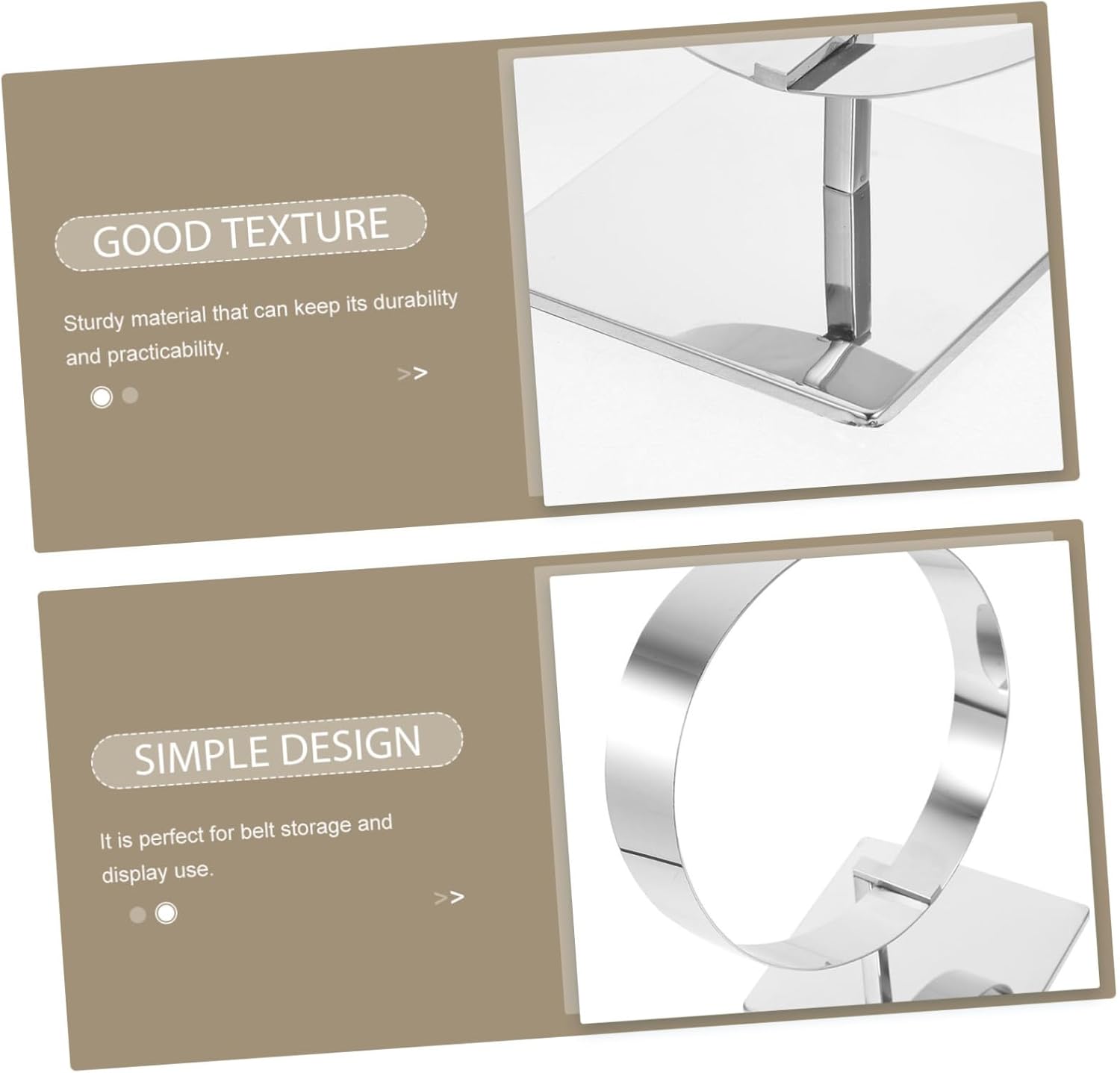 Stainless Steel Belt Bracket Retail Display Turn Table Belt Holder for Closet