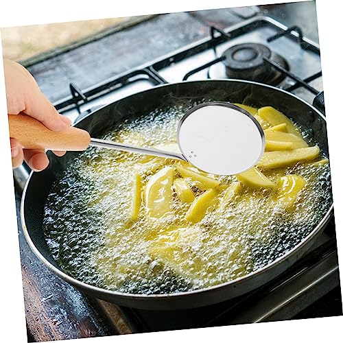 Cuchara de freír inoxidable PRETYZOOM con mango práctico para repostería y snacks 7