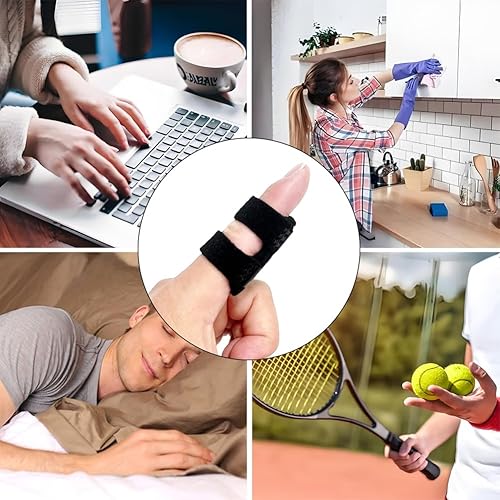 Miniatura 6 de Férulas para dedos para el pulgar (2 unidades), férula para el pulgar gatillo para mazo, roto, enderezamiento, artritis, lesiones, soporte