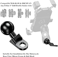 Vista 5 de BRCOVAN - Base de montaje de bola de aleación de aluminio de 1 pulgada con orificio de montaje de 0.57 pulgadas, base de bola adaptadora de cabeza