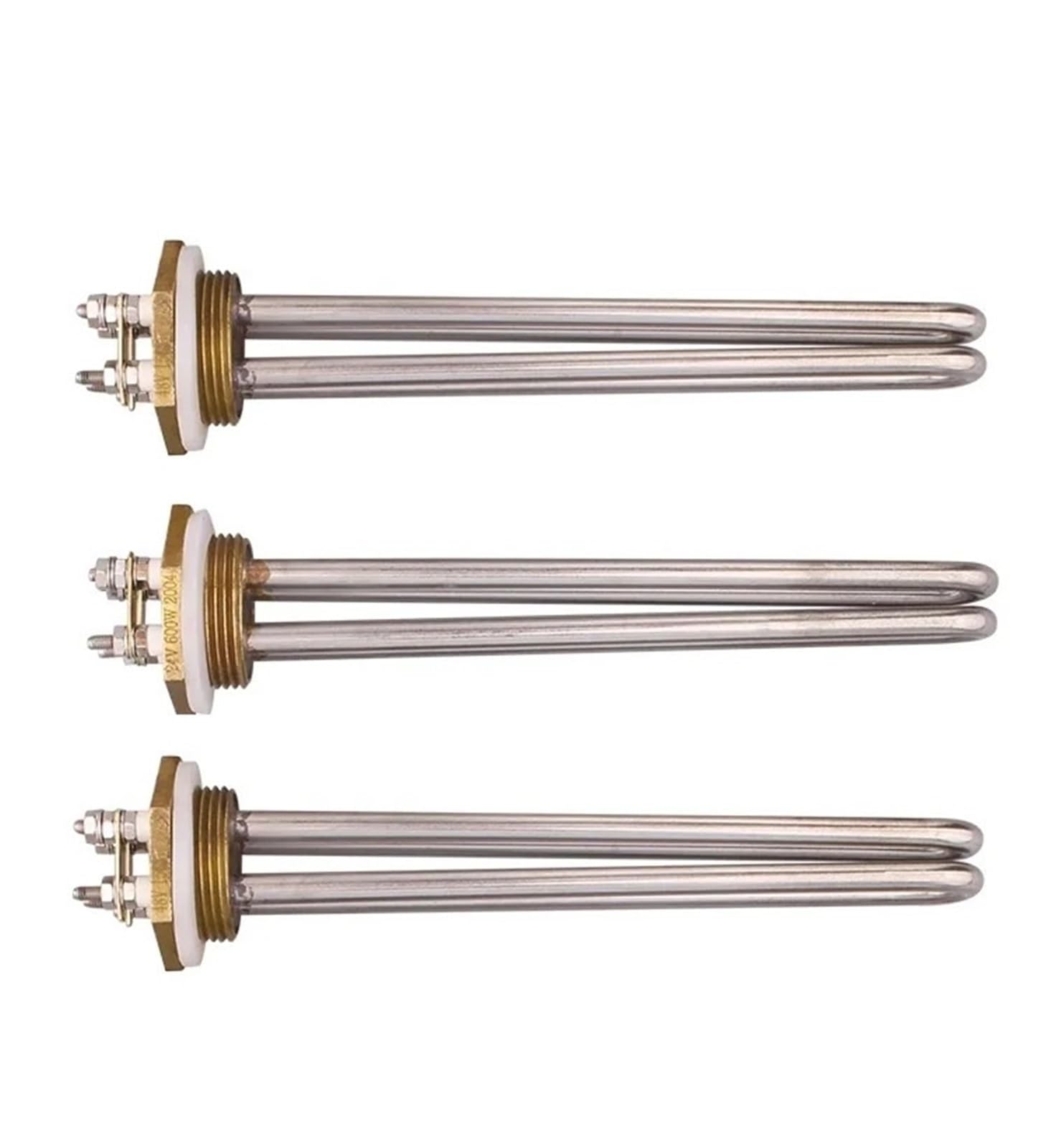 300 watt 600 900 1500 DC Rohrförmige Elektrische Heizung Wasser DN32 Messing Gewinde Heizelement 12 v 24 48 1 Stücke(Silver,12V 300w)