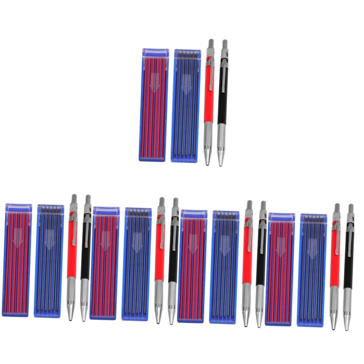 SHINEOFI 5 Sets Tischler Markierungsstift Druckbleistift Bleistifte Rote Stifte Praktische Tischler Bleistifte Technischer Bedarf Drehbleistift Studenten Schreibbleistift Metall