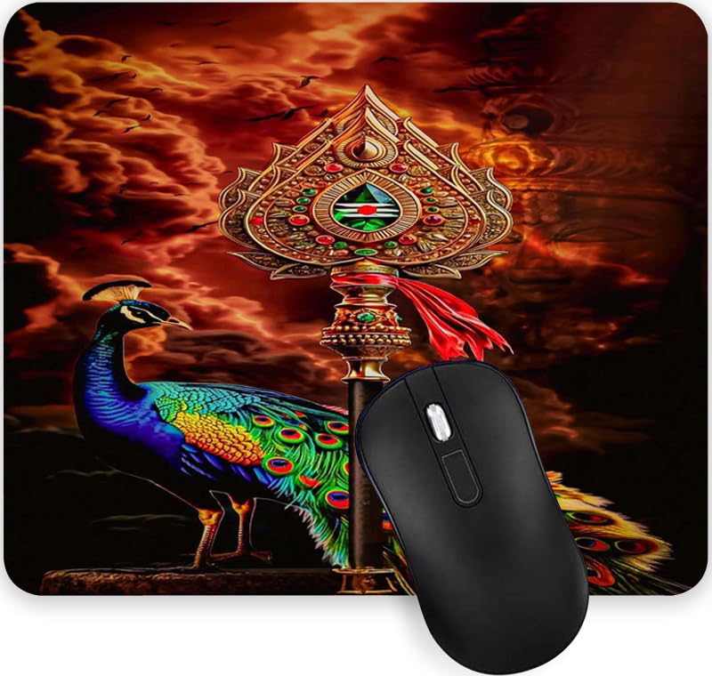 God Design Krishna ji Design Design Shiv ji Design Mousepad Mahadev Printed Matt Finished Non-Slip Rubber Base gamming Mouse Pad for Laptop/Computer (230X190X3mm Rectangle) (DESIGN11)-image-26