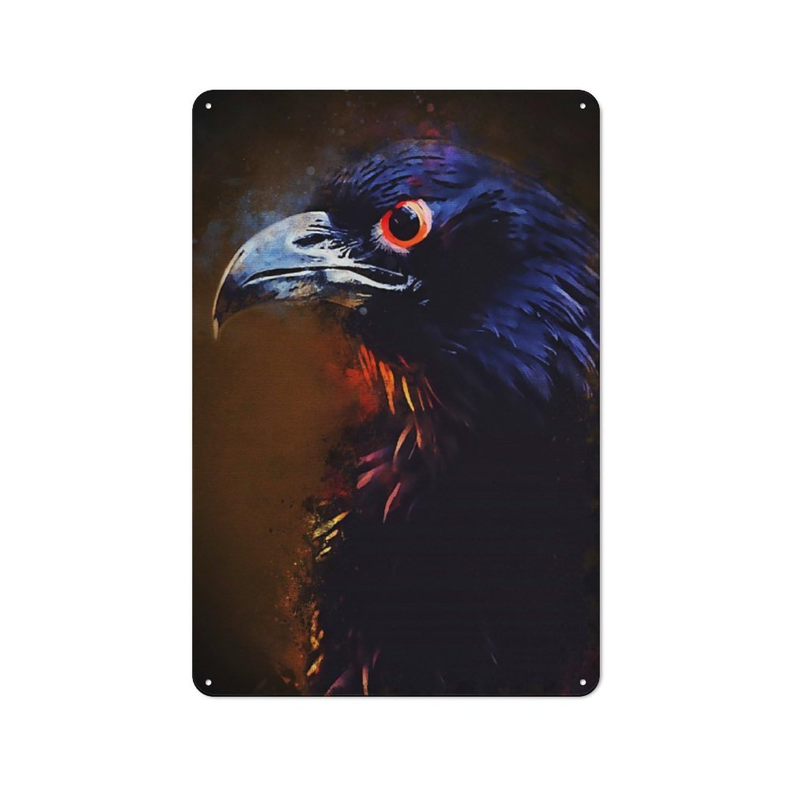 Bar Wall Black Birds Decorative Metal Plaque, Wall Decor for Home Pub, Dining Room Or Drinks Area, 30x20cm
