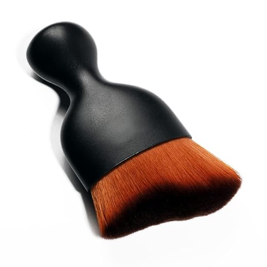 AOCISKA Car Interior Detailing Brush,Soft Bristle Cleaning Brush Car Detailing Brush Dusting Brush,Car Interior Cleaning Tool,Auto Detail Brush Car Dash Duster Brush (Black&Brown)