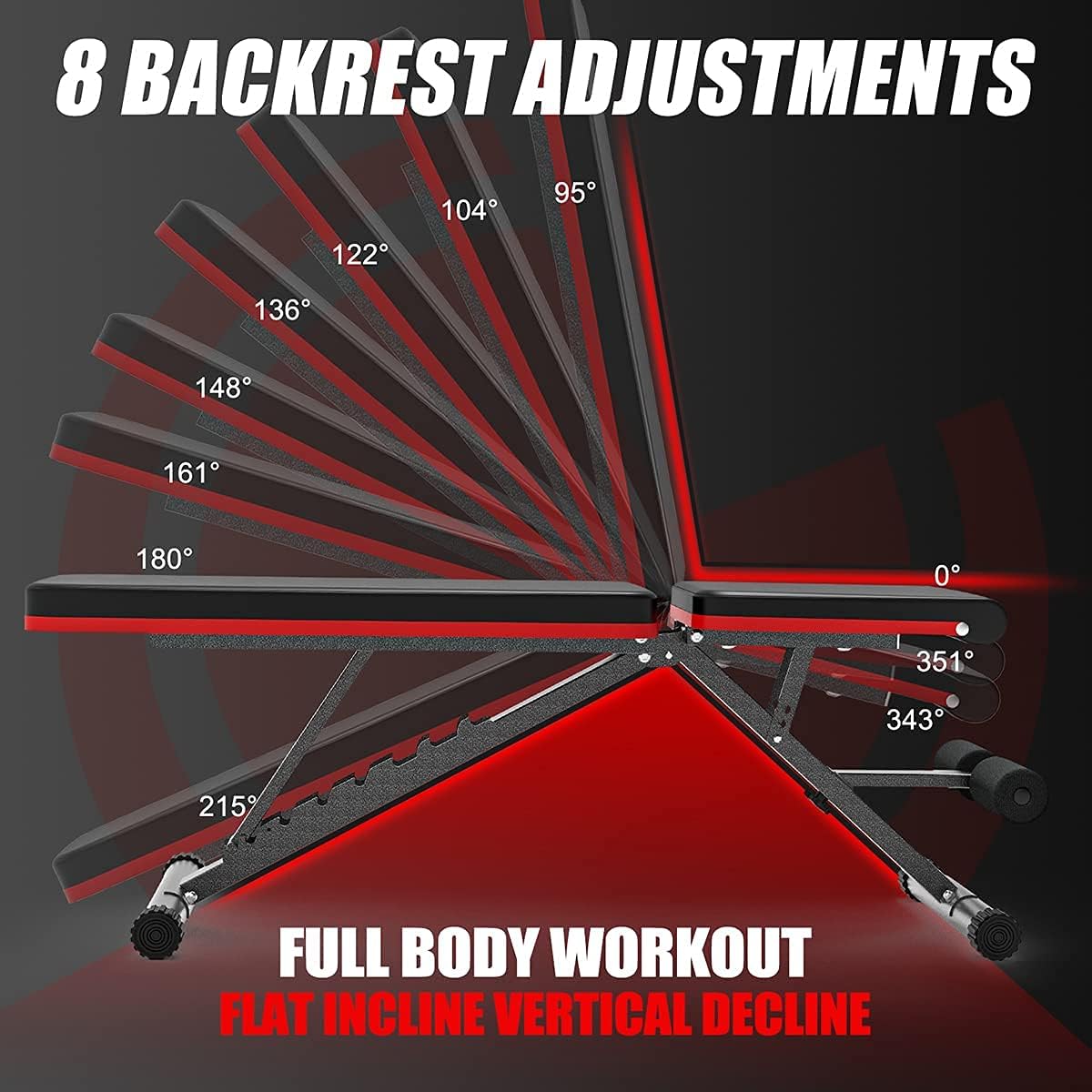 NEWERA GYM Weight Bench Adjustable Strength Training Benches for Full Body Workout Multi-Purpose Foldable Incline Decline Home Gym Bench : Sports & Outdoors