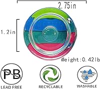 Vista 4 de Kit de fermentación de tarros de masón, fermentación con mango de agarre antideslizante, 4 pesos de vidrio y 8 tapas de esclusa sin agua