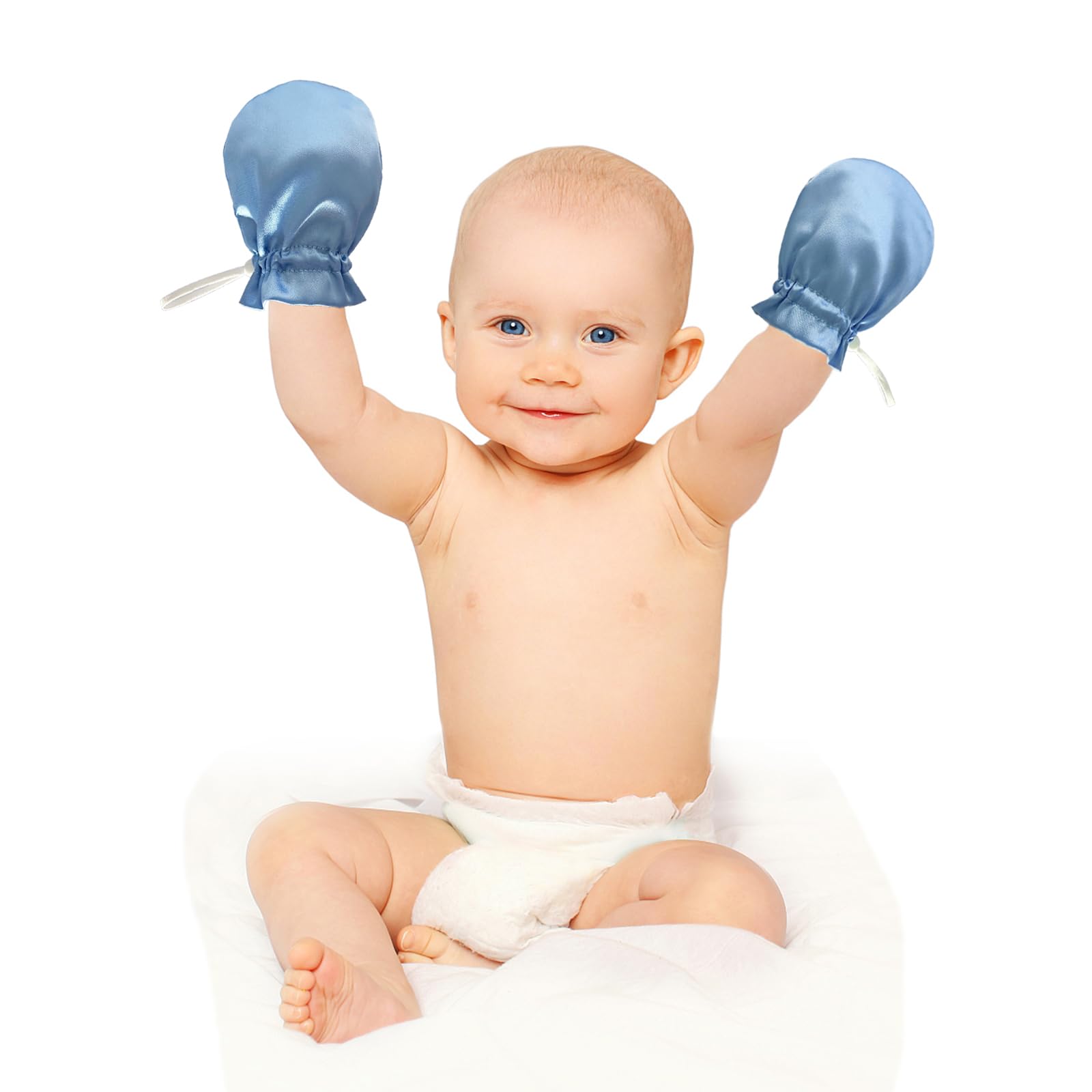 1 paire de gants anti-eczéma en satin pour bébés et enfants, gants anti-eczéma, anti-rayures, gants réglables pour soulager l'eczéma