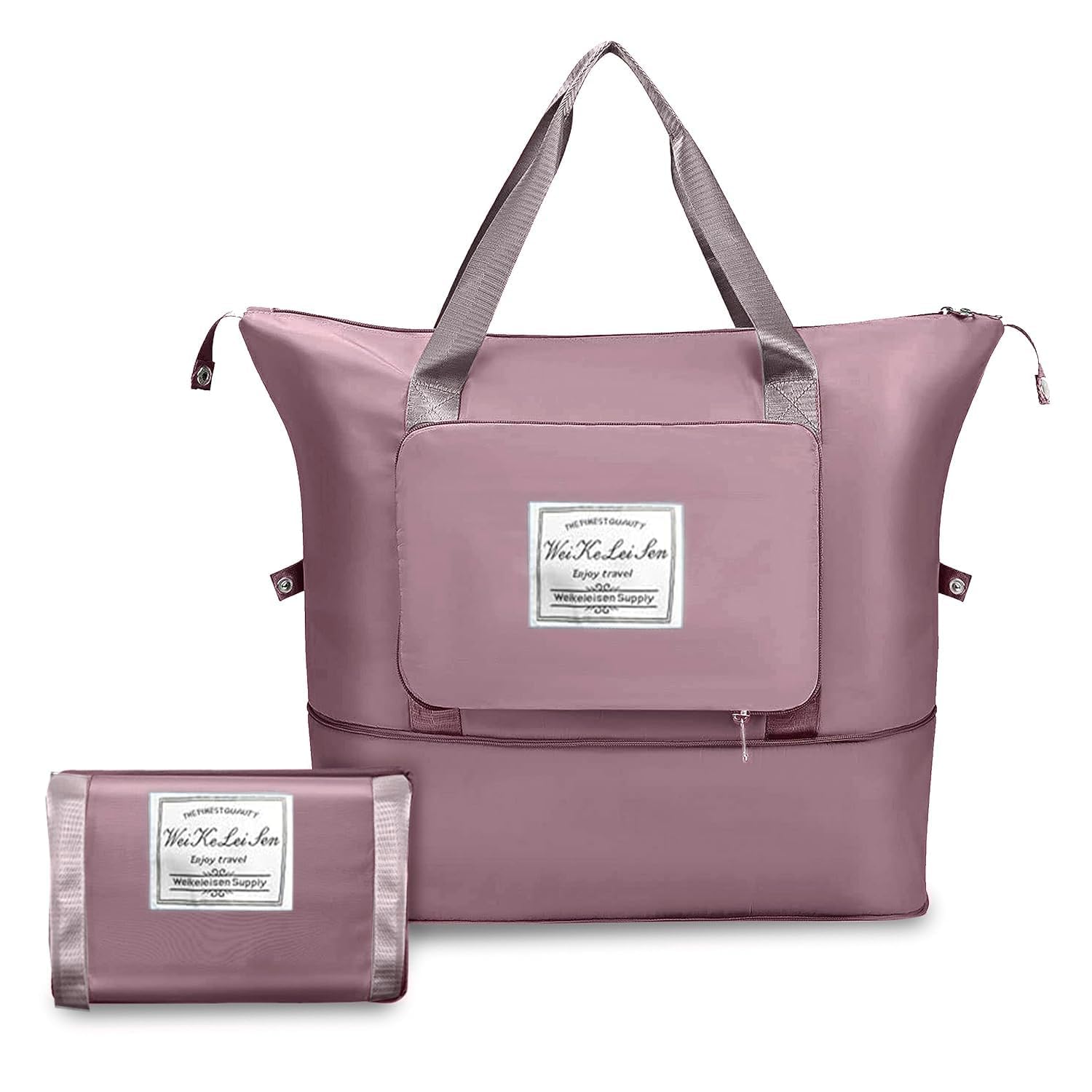 Travel Bags 41 Liter Expandable for Women,Duffle Bags with Wheels and Handle for Women Luggage,Foldable Vanity Traveling Companion Hand Bag for Ladies Personal Items Large Weekend (RENDAM Color)-image-3