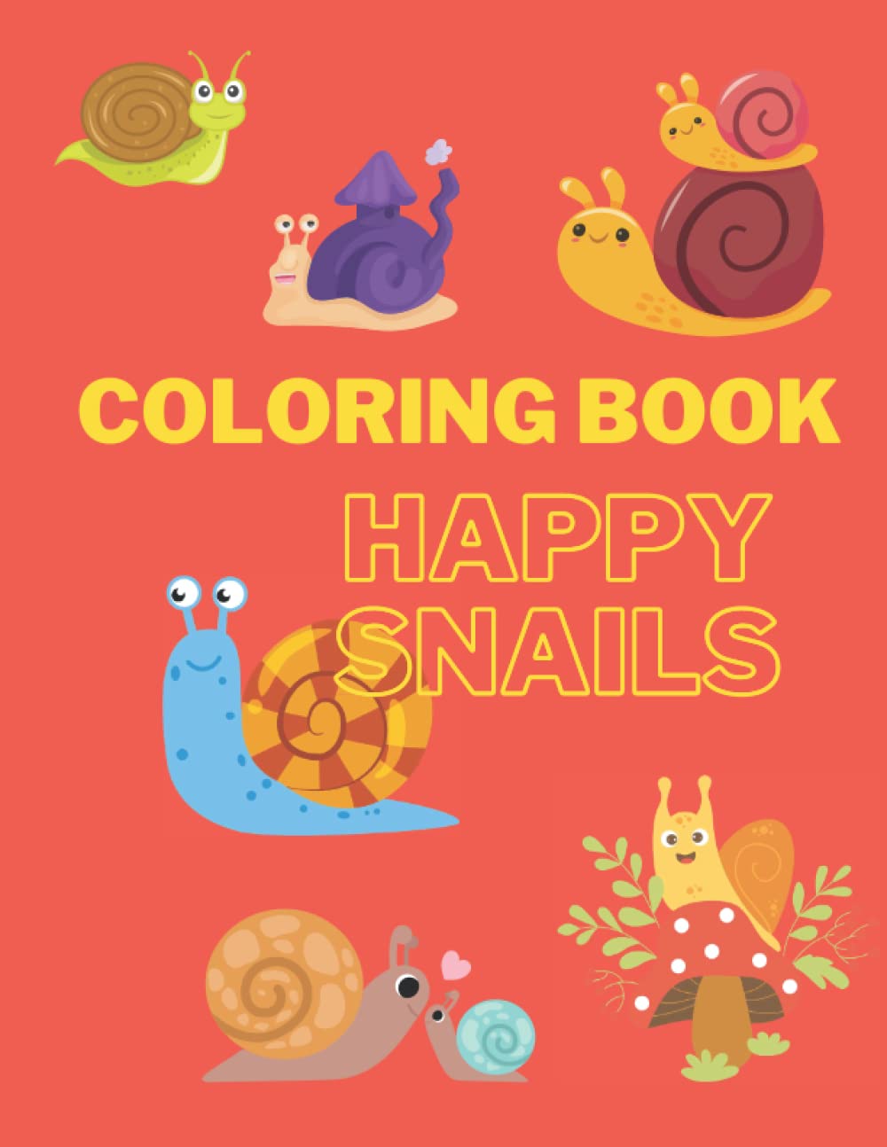 coloring book: happy snails