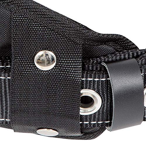 Image of Peakworks Fall Protection Safety Harness Restraint Belt with Padded Lumbar Support, 1 D-Ring, Black, XXL, V8056015