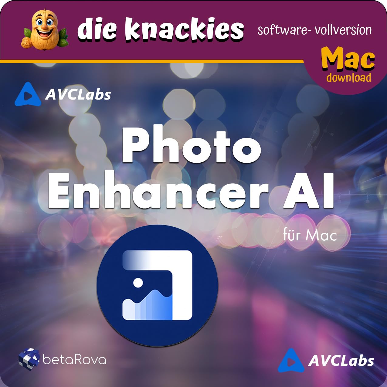 die knackies - AVCLabs Photo Enhancer AI für Mac | KI Bildbearbeitung & Foto-Upscaler bis 8K | Intelligente Rauschreduzierung, Gesichtskorrektur & Colorierung alter Bilder