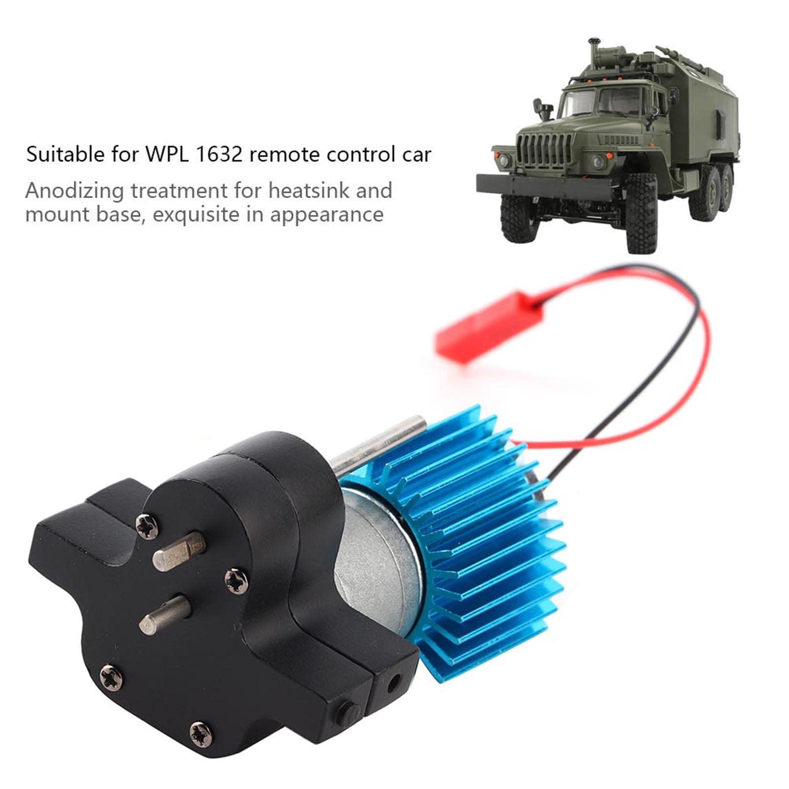 Boîte De Vitesses Métallique Avec Moteur 370 Pour WPL 1632 - Dissipateur CNC, Choix De Couleurs - 170 G