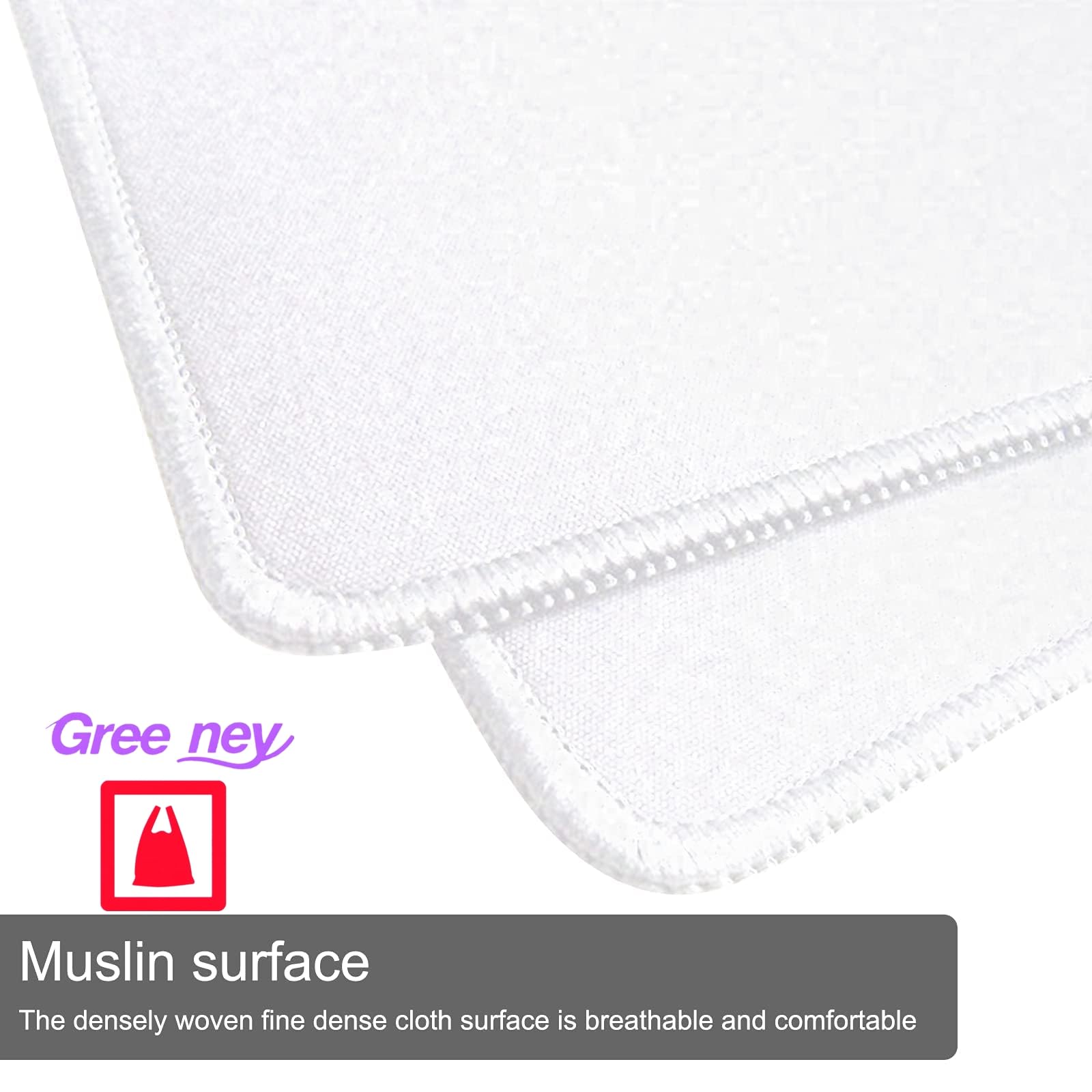 Greeney Alfombrilla de ratón para juegos grande, 31.5 x 11.8 pulgadas de sublimación en blanco almohadillas de ratón para impresión de prensa de calor Logo Crafts (blanco)
