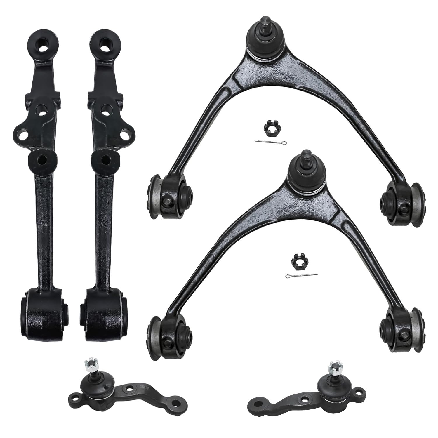 Detroit Axle - 6PC Front Upper Lower Control Arms &amp; Ball Joints