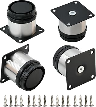 Adjustable Furniture Legs 2 inch Leveling Feet Metal Table Legs for Furniture Set of 4 DIY Desk Couch Coffee Table Cabinet Dresser with 16 Screws
